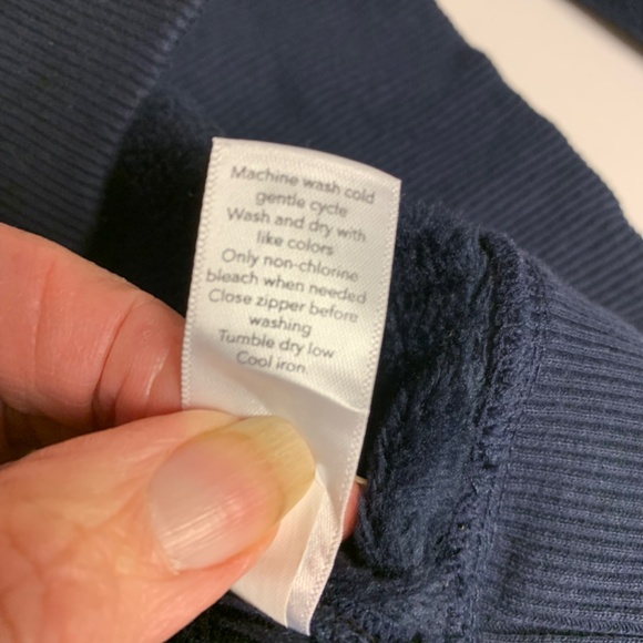 Athleta pullover top with zipper navy cropped utility sporty relaxed size XL - Picture 5 of 8